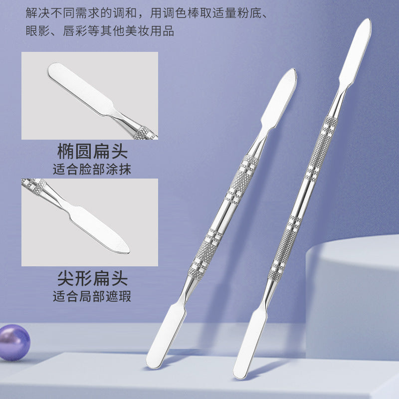 Factory spot stainless steel palette palette with palette bar nail beauty makeup set color palette tools
