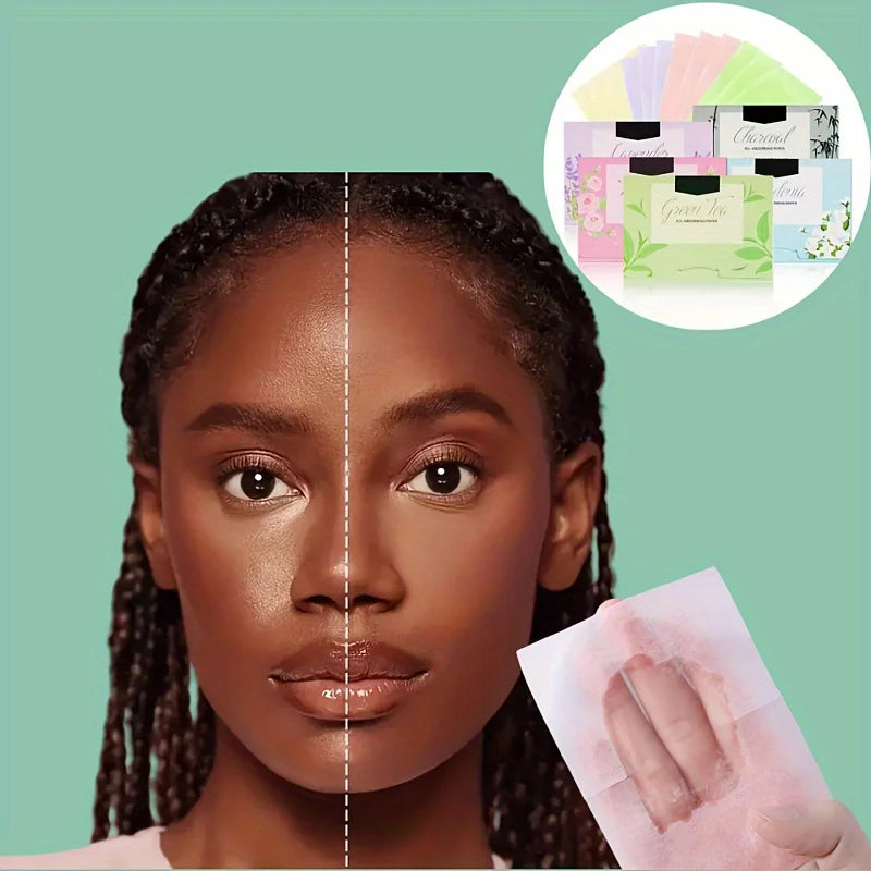 500pcs Facial Oil Blotting Paper Matte Face Wipes Oil Control Oil-absorbing Face Cleaning Beauty Makeup Tools Accessories